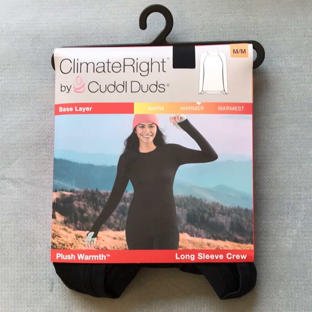 NEW Cuddl Duds Base layer long sleeve crew. M